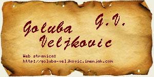 Goluba Veljković vizit kartica